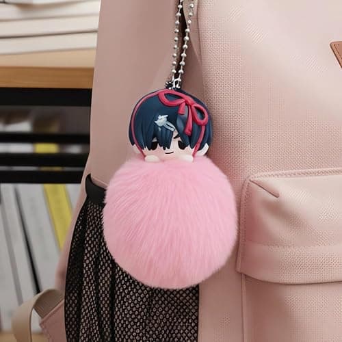 YJacuing Alien Stage Free Stage Series Blind Box Pom Pom Keychain, Anime ALNST Mystery Plush Fluffy Bag Charm thumbnail 5