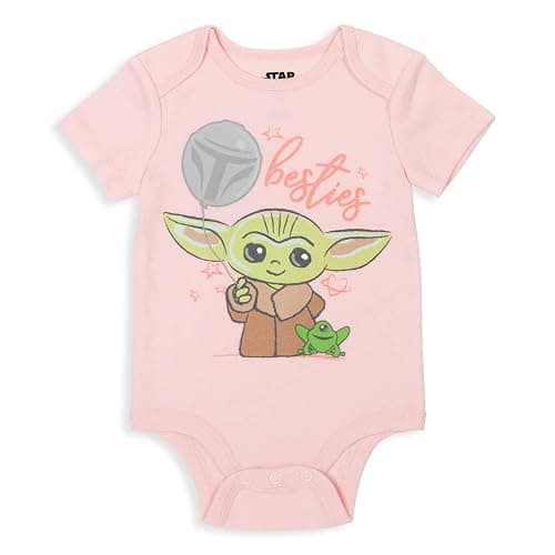 STAR WARS The Mandalorian The Child 5 Pack Short Sleeve Baby Bodysuits Newborn to Infant thumbnail 2