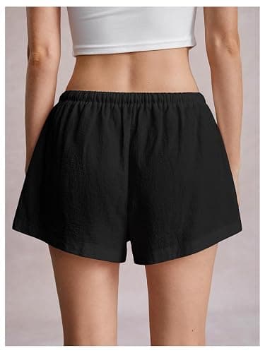 SOLY HUX Womens Drawstring Waist Wide Leg Lounge Shorts Casual Summer Fashion Apparel thumbnail 2