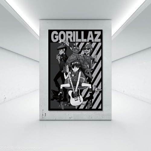 Gorillaz Creative Waterproof Decorative Paintings Free of Framing Directly Pasted with Moisture-proof And Anti Fouling Materials Living Room Bedroom Hanging Paintings Artistic Sense Home GiftsUnframe- thumbnail 7