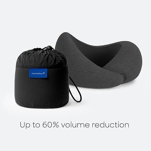 Ostrichpillow Go Neck Pillow, Travel Pillows for Airplanes, Premium Memory Foam Travel Pillow, 360º Ergonomic Design, Asymmetrical Sides, Travel Bag Included, Washable Modal Cover thumbnail 8