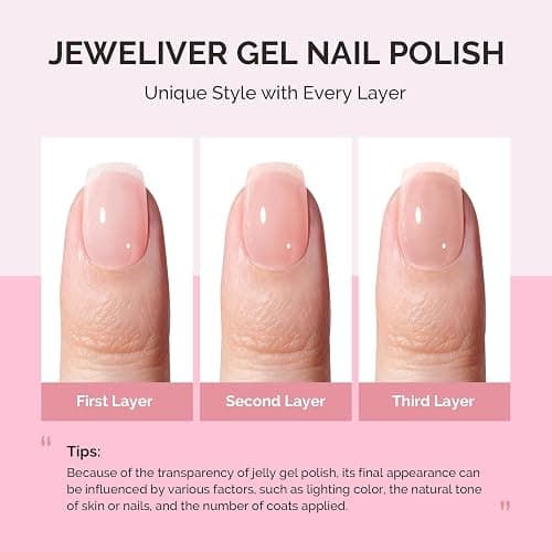 MelodySusie Jeweliver Gel Nail Polish, 0.5Fl.oz Nude Gel Polish Beige Color Soak Off UV LED Light Cure Gift for Women Manicure Nail Art DIY at Home B6405 thumbnail 3
