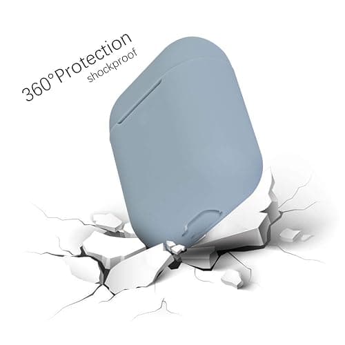 KOKOKA Schutzhülle Hülle Kompatibel mit AirPods 2, Silikon Schutzhülle Hülle für AirPods 2, LED an der Frontseite Sichtbar, Denim Blue thumbnail 7