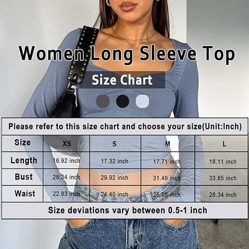 ForeFair Women's Sexy Long Sleeve Going Out Tops Pleated Bustier Shirt Cute Sweetheart Neck Y2K Cropped Top thumbnail 5