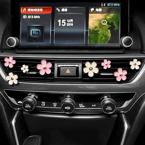 Car Air Freshener Vent Clips for Women 8 Pieces Cute Car Vent Clips Decorations Daisy Flower Car Accessories Air Freshener Clips for Christmas Anniversary Girls Gift (8 pcs white pink) thumbnail 2