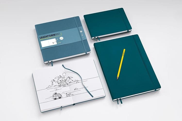 Leuchtturm1917 - Square Hardcover Sketchbook (Black) - 112 Pages of 150g/m² Paper thumbnail 3