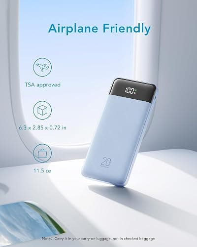 charmast 20000mAh Portable Charger with Built in Cables, 22.5W Travel Power Bank Fast Charging, USB C Cell Phone Battery Pack for iPhone 17/16/15/14/13/12 Series, iPad, Samsung, Android, Tablet thumbnail 7