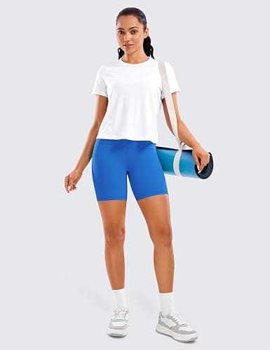 CRZ YOGA ButterLuxe Biker Shorts 6" - High Waisted Workout Running Volleyball Spandex Yoga Womens thumbnail 3
