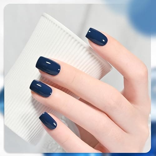 GAOY Blue Navy Gel Nail Polish Set, 6 Colors Nude Gray Baby Blue Soak Off UV Light Cure Gel Polish Kit for Salon and Nail Art DIY at Home thumbnail 4