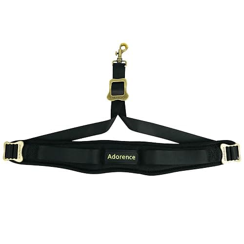 adorence Saxophone Neck Strap with Cushioned Padding & Swivel Metal Hook - Comfortable Sax Strap for Tenor, Alto- Black, Metal Adjuster thumbnail 2