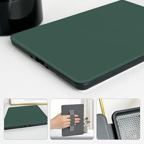 MOROCK Case for All-New 7" Kindle Paperwhite and Colorsoft Paperwhite Signature Edition(12th Generation-2024 Released),Premium Lightweight PU Leather Cover with Hand Strap, Auto Wake/Sleep, Green thumbnail 8
