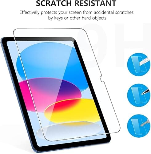 SPARIN 2 Stück Schutzfolie für iPad 11/10. Generation, iPad (A16) 11 zoll 2025/10,9 zoll 2022, 9H Härte Kratzfest Panzer Schutz Glas Folie thumbnail 4
