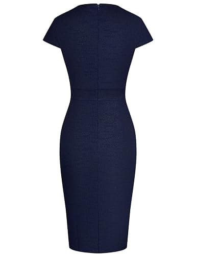 GRACE KARIN Women's Gorgeous Pencil Dress Cap Sleeve Tweed Pencil Dress for Work thumbnail 2