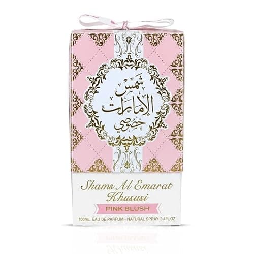 Ard al Zaafaran Pink Blush Shams Al Emarat Khususi, Marshmallow Blush Perfume For Women, Eau de Parfum - 100 ML (3.4 OZ) Romantic & Sweet Arabian Perfume - A Captivating Scent wrapped in Pink Bottle thumbnail 3