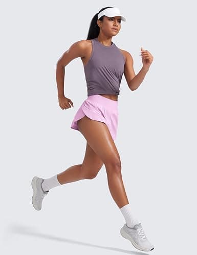 CRZ YOGA High Waisted Split Running Shorts 3" | Mesh Liner, Quick Dry, Lightweight, for Women thumbnail 3