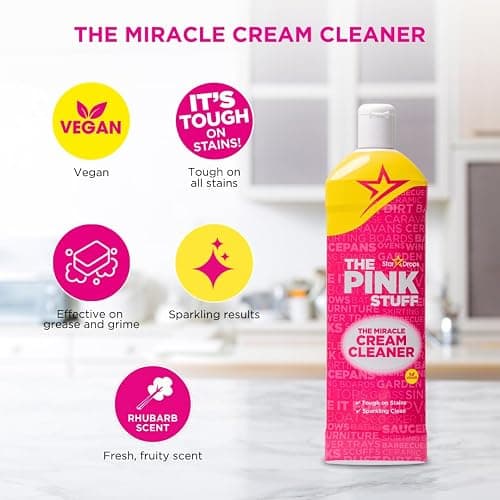 Stardrops The Pink Stuff Miracle Cream Cleaner – Multi-Purpose Liquid Cleaner for Kitchens, Bathrooms & More – Removes Grease, Grime & Limescale – Tough on Stains, Gentle on Surfaces – 500ml thumbnail 7