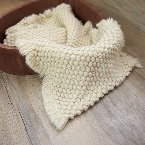 Zeroest Baby Photography Props Basket Braid Wool Wrap Newborn Photo Shoot Baskets Filler Posing Stuffer Background Blanket (Beige) thumbnail 2