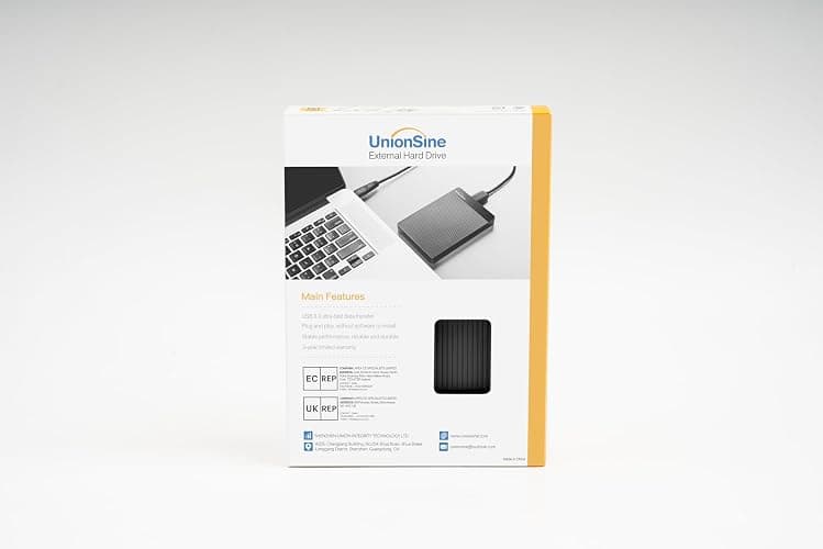 UnionSine Disque Dur Externe Portable 1To Ultra-Mince 2.5" USB 3.0, SATA, Stockage HDD pour PC, Mac, Ordinateur de Bureau, Ordinateur Portable, Wii U, Xbox, PS4 (Noir) HD2510 thumbnail 8