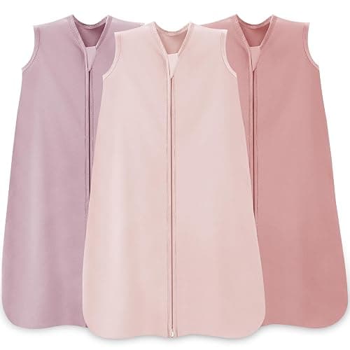 Wrrernsin Baby Sleep Sack 0-6 Months,100% Cotton TOG 0.5 Wearable Blanket for Newborn and Infant, 3 Pack 2-Way Zipper Lightweight Sleeping Bags for Toddler - Image 1