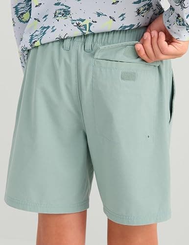 HUK Kids' Next Level Camp Shorts 5" Performance Fishing Shorts, Lightweight, Quick-Dry, Elastic Waistband for Kids thumbnail 2