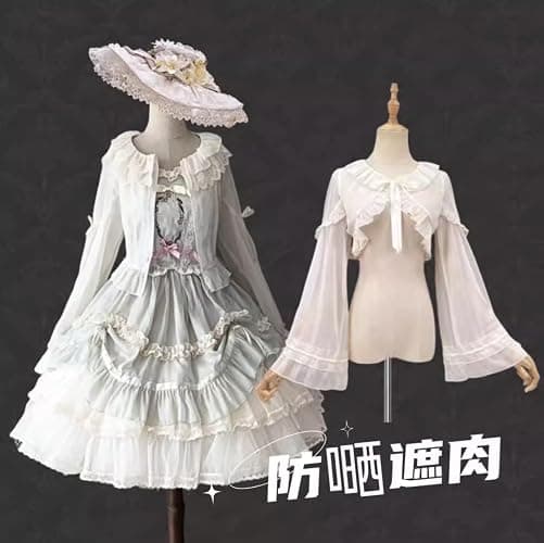 Long Sleeve Lolita Blouses Women Peter Pan Collar Victorian Shirt Vintage Kawaii Lace Up Frilly Tops Trendy Bottoming Shirt thumbnail 9