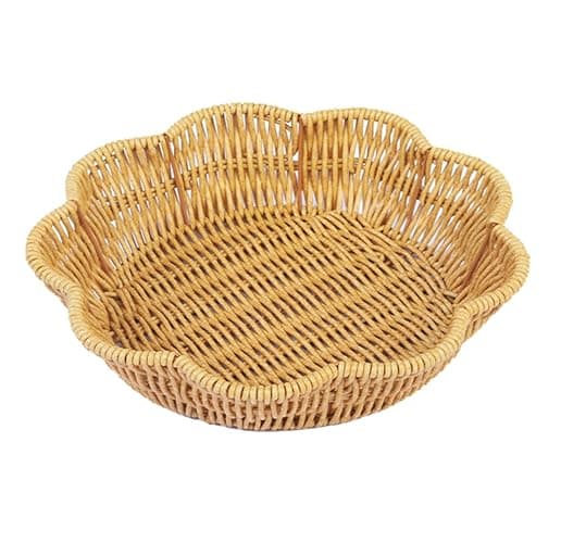 Wicker Bread Basket, Tabletop Food Serving Trays,Handwoven Storage Basket Bin for Fruit Vegetablesin Home Restaurant(2pcs) - Image 1