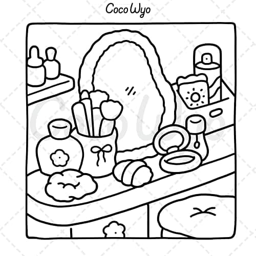 Self-Care: Relaxing Coloring Book for Girls and Adults with Cute and Easy Illustrations thumbnail 9