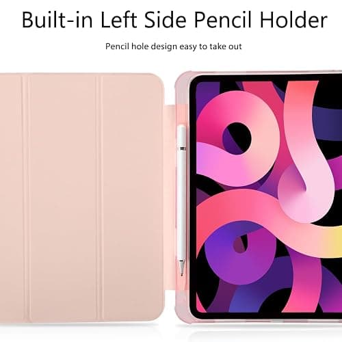 Halloween Pink Ghost Bow Case for iPad 11 inch (A16 Chip) 2025 Generation 11th/iPad 10.9 inch 2022 10th Gen with Pencil Holder and Auto Sleep/Wake,Pink Leather Soft TPU Back Shell Stand Cover thumbnail 2