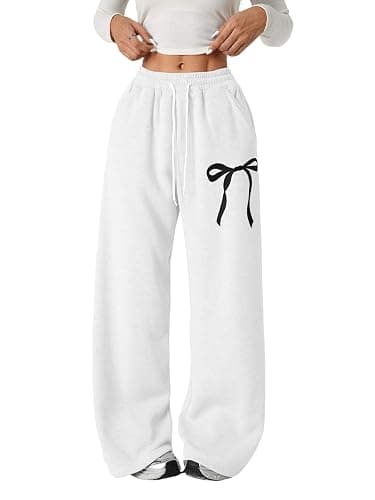 QJQ Girls Wide Leg Elastic Sweatpants High Waisted Baggy Pants Casual Streetwear Teen Girl Clothes Trendy Trousers - Image 1