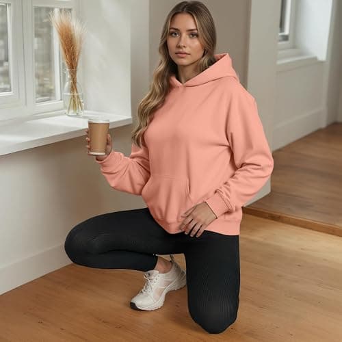 YARBCEN Womens Hooded Hoodies Sweatshirts - Long Sleeve Crewneck Sweaters With Pocket 2026 Fashion Spring Oversized Clothes thumbnail 6