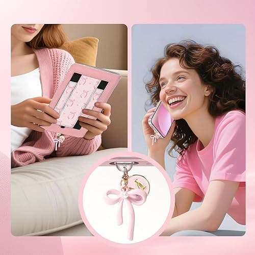 3Pcs Pink Bow USB C Kindle Dust Plug Charms for iPhone 17/16/15 Pro Max,Cute Initial Type C Dust Plug Covers for Phone Charging Port,Port Cover Protector Accessories for Kindle Paperwhite Colorsoft thumbnail 6