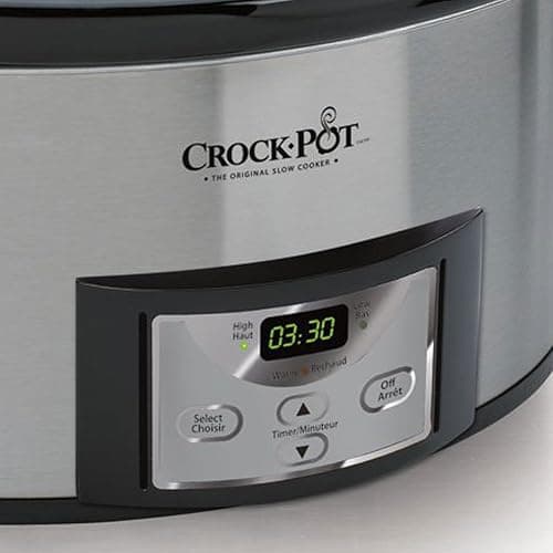 Crock-Pot 6 Quart Cook & Carry Programmable Slow Cooker with Digital Timer Stainless Steel (CPSCVC60LL-S) pack of 1 thumbnail 5