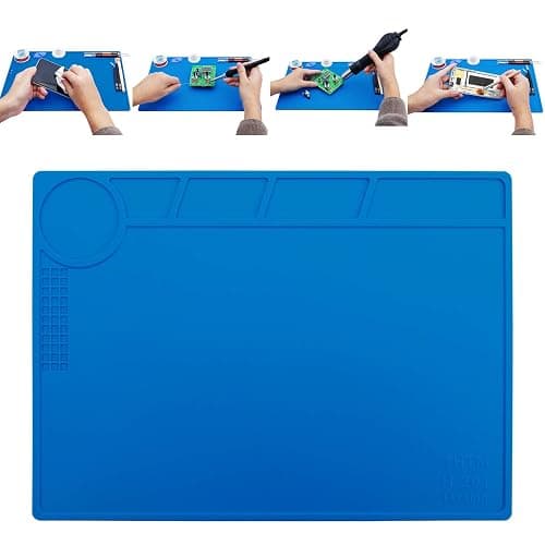 Hengtianmei Heat Insulation Silicone Repair Mat with Scale Ruler and Screw Position for Soldering Iron, Phone and Computer Repair Size: 14 x 10 Inches (H-201) thumbnail 7