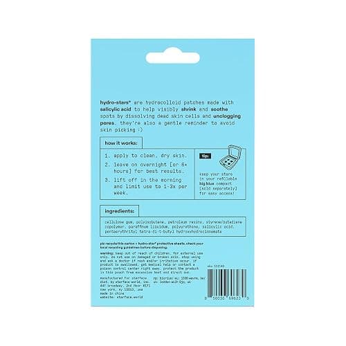 Starface Hydro-Star + Salicylic Acid BIG PACK, Hydrocolloid Patches With Salicylic Acid, Helps Visibly Shrink and Soothe Spots, Cute Star Shape (96 Count) thumbnail 2