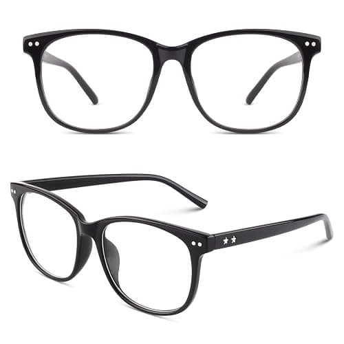 CGID Fake Glasses Clear Lens Non-Prescription Retro Oversized Frame UV400 Protection Men Women CN81 - Image 1