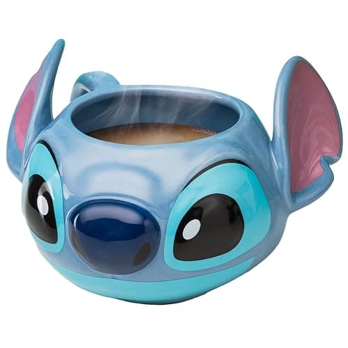 Paladone | Disney's Stitch Shaped Ceramic Coffee Mug | Officially Licensed Disney Lilo & Stitch Merchandise | Collectors Item | Novelty Gifts | Drinkware, Blue - Lilo & Stitch - Image 1
