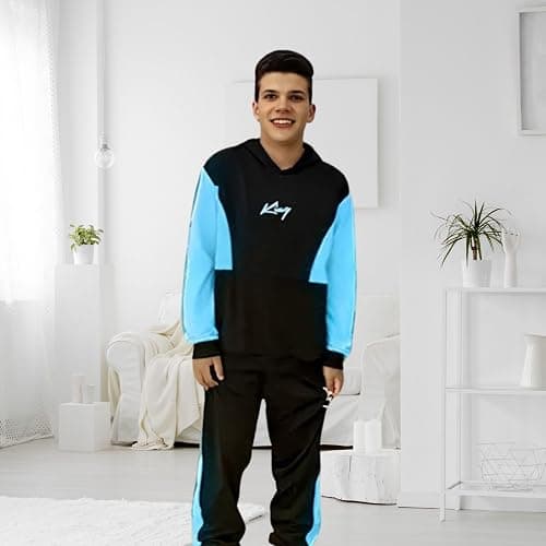 Xumplo Boys Tracksuit Kids Hoodie Tops and Jogger Outfits Teen Boys Casual Clothes Set 2 Piece Clothing 5-14Y thumbnail 2