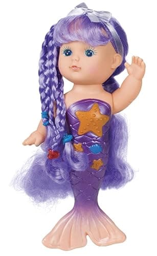 Toysmith Bathtime Mermaid Doll (Assorted Colors) 9 Inch thumbnail 2