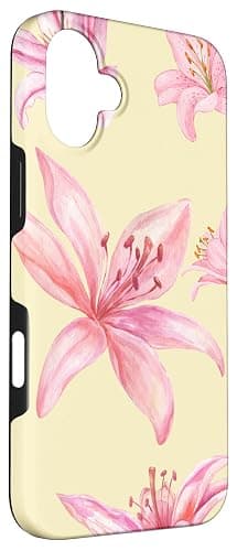 Cute Lily Flower Blooming Aesthetic Floral Y2K Case for iPhone 16 Plus thumbnail 3