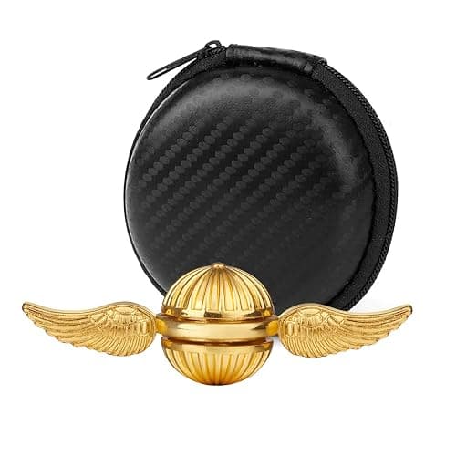 Umnodobn Gold Fidget Spinner Magic Orb Anxiety Toys Stress Relief Reducer Spin Fidgets Hand Bearing Tri Spinner Finger Spinners Toy Focus Fidgeting Restless Novelty Gift for Adults Kids - Image 1
