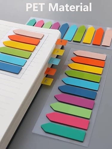 ELII 5400PCS Books Tabs for Annotating,Sticky Tabs Clear Sticky Notes, Morandi Page Markers for Notebooks, Multi-Colored Writable and Repositionable Book Flags Strip thumbnail 7