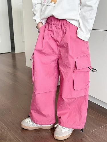 BINIDUCKLING Toddler & Girls Baggy Cargo Pants Parachute Kids thumbnail 4