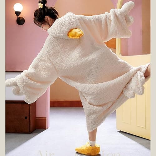 Wearable Goose Blanket Hoodie Onesie,Duck Oversized Blankets Hooded Costume for Adult & Kid,Warm Cozy Sleeping Bag thumbnail 3