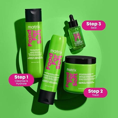 Matrix Food For Soft Travel Trial Kit - Shampoo, Conditioner and Oil Serum, Professional Hydrating Formula for Dry, Brittle Hair, With Hyaluronic Acid & Avocado Oil for Hydration, Softness & Shine thumbnail 7