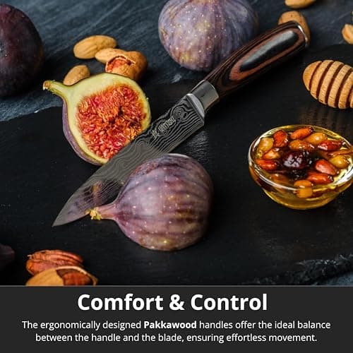 Yatoshi Professional Kitchen Knife Set, 15 Pieces, High Carbon Stainless Steel, Ergonomic Handle thumbnail 4