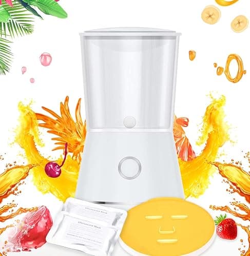 EcoMyLife Face Mask Maker Mini Natural Mask Machine DIY Skin Food Sheet Mask Facial Treatment SPA Skin Care Product with Mask Molds & 16 Collagen Pills - Image 1
