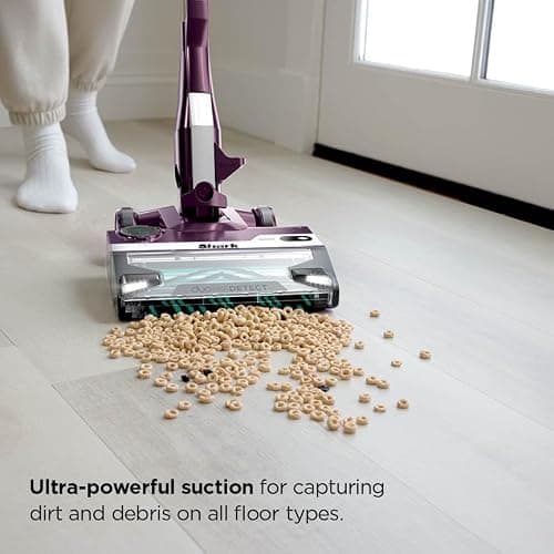 Shark POWERDETECT Ultra-Light Corded Stick Vacuum with DuoClean Technology, Self-Cleaning Brushroll for No Hair Wrap, Anti-Allergen Complete Seal, and Odor Neutralizer Technology, Purple, HZ4001AMZ thumbnail 2