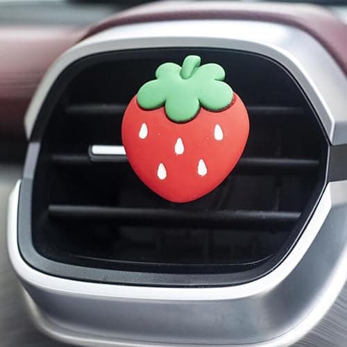 BlingSHD 2 Pcs Strawberries Car Air Vent Clips Car Decorative Clip,Strawberries thumbnail 2