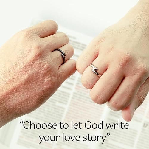 SILVER TRUST GOD RING with GIFT BOX (Adjustable) thumbnail 4