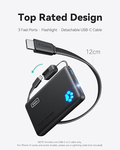 INIU Power Bank, Slim 45W Fast Charging Portable Charger with USB C Cable, 10000mAh Battery Pack, Small Travel Essentials Powerbank, Portable Phone Charger for iPhone 17 16 Samsung S25 S24 Google etc thumbnail 4